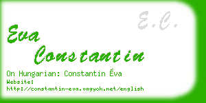 eva constantin business card